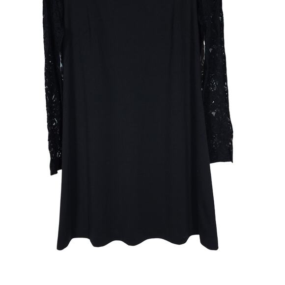 Pietro Brunelli Milano Womens Dress Small Black Floral Lace Long Sleeve A Line - Picture 6 of 15